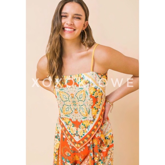 Bold Floral Printed Two Piece Co-Ord Matching Pants Set - Picture 6 of 13